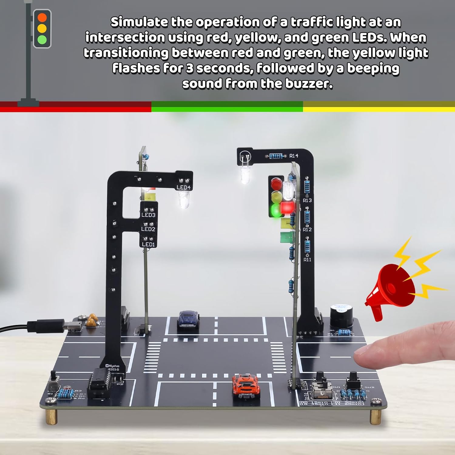 Traffic Light Simulator Kit wi - Diy Electronics Kits For Adults ulasan dan harga